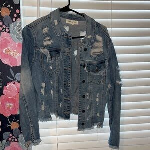 Distressed Blue Jean Jacket
